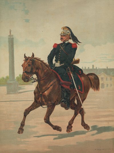 Soldat français non identifié à cheval - French School