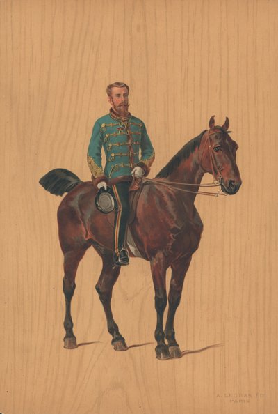 Soldat non identifié à cheval - French School