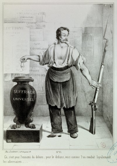 Suffrage universel : le vote ou le fusil. Le vote doit combattre l