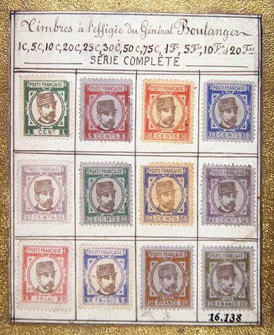 Projet non réalisé de timbres représentant le général Boulanger - French School