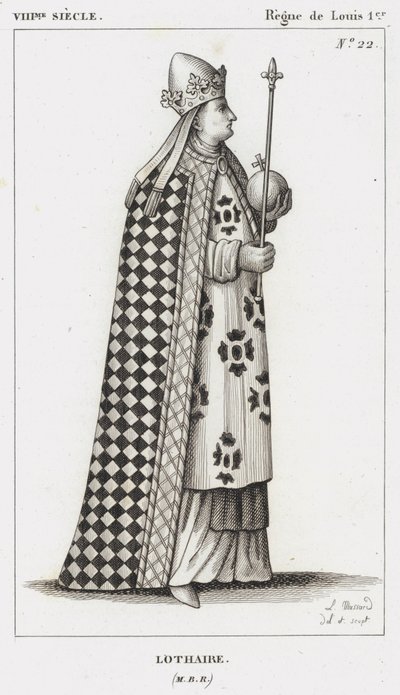 VIIIe siècle, Règne de Louis Ier, Lothaire - French School