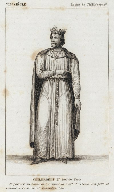 VIe siècle, règne de Childebert Ier, Childebert Ier, roi de Paris - French School