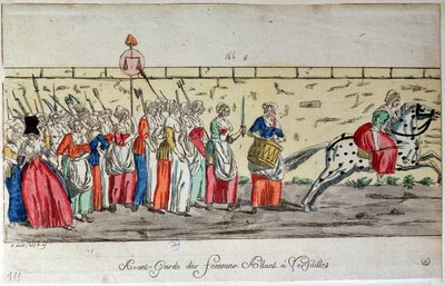 Avant-garde des femmes allant à Versailles le 5 octobre - French School