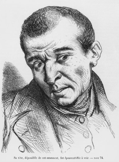 Vautrin arrêté et identifié, illustration de Splendeurs et Misères des Courtisanes par Honoré de Balzac, publié en 1867 - French School