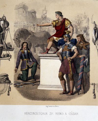 Vercingétorix se rend à César (52 av. J.-C.) - French School