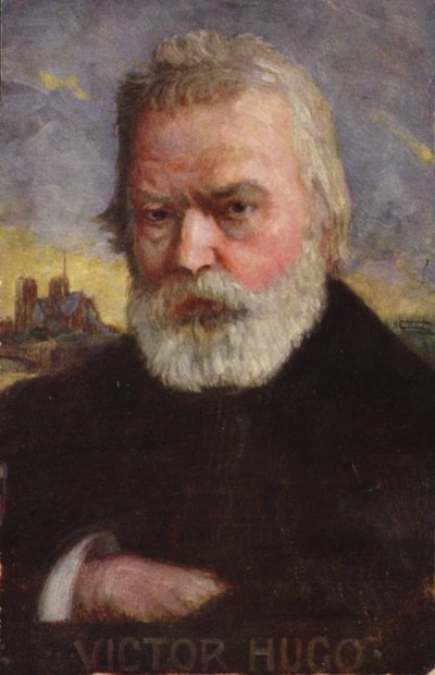 Victor Hugo (1802-1885), poète, romancier et dramaturge français (lithographie couleur) - French School