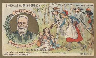 Victor Hugo (1802-1885), poète, dramaturge, écrivain et romancier français, auteur de « Quatre-vingt-treize », roman (1874) - French School