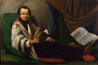 Victor Hugo (1802-85) sur son divan - French School
