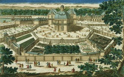 Vue et perspective du Salon de la Ménagerie à Versailles, gravée par Antoine Aveline - French School