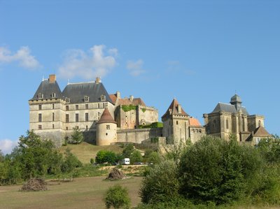 Vue du Château de Biron, XVe-XVIe siècle - French School