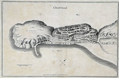Vue de Granville et de ses fortifications - French School