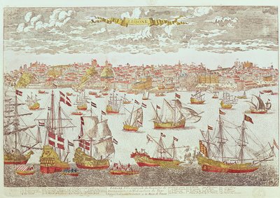 Vue de Lisbonne - French School