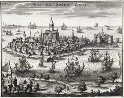 Vue de Saint-Malo - Gravure anonyme - French School