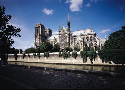 Vue de la cathédrale depuis la Seine, 1163-1345 - French School