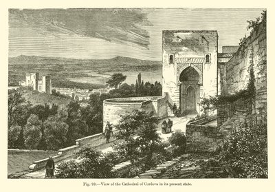 Vue de la cathédrale de Cordoue dans son état actuel - French School