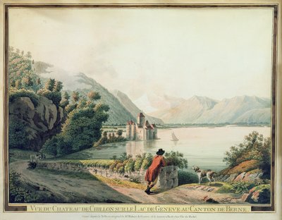 Vue du Château de Chillon, Lac Léman - French School