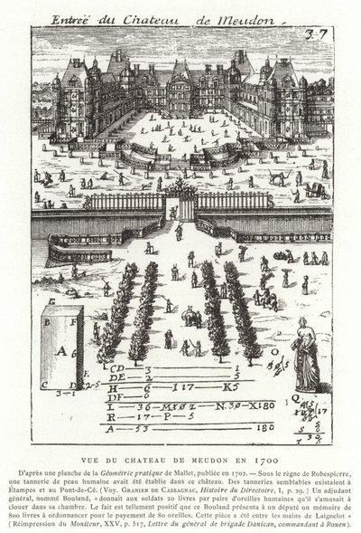 Vue du Château de Meudon en 1700 - French School