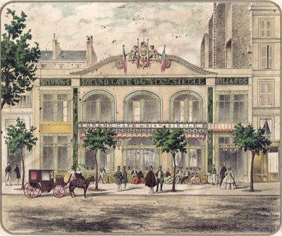 Vue du Grand Café du XIXe siècle, Paris, 1857 - French School