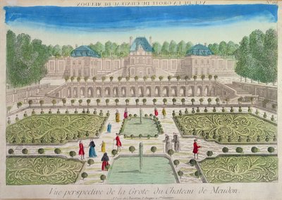Vue de la grotte au château de Meudon - French School