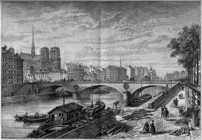 Vue du Pont Louis Philippe (1861-1862), Paris - French School