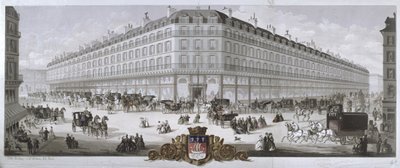 Vue du grand magasin du Louvre, Paris, 1866 - French School