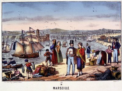Vue du port de Marseille, image d