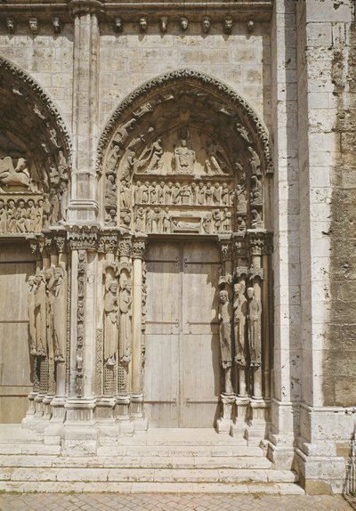 Vue de la porte sud du portail royal, c.1145-50 - French School