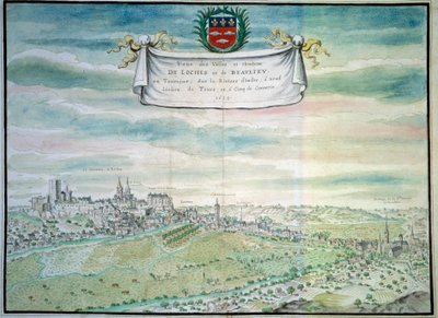 Vue du château de Loches - French School