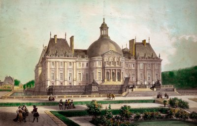 Vue du château de Vaux-le-Vicomte à Maincy (Seine-et-Marne), construit vers 1658 - French School
