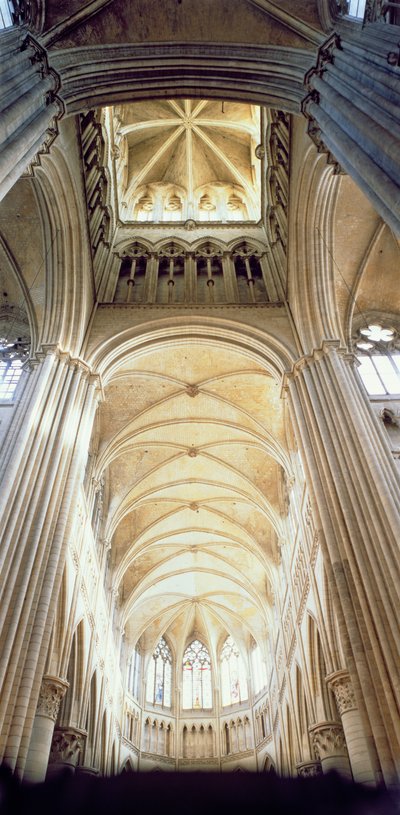 Vue de la voûte du chœur - French School