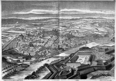 Vue de la ville et de la citadelle d