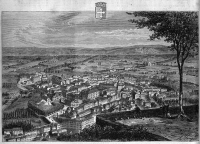 Vue de la ville de Bourg dans l