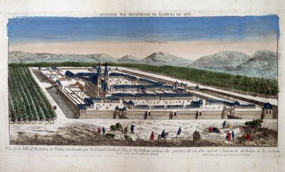 Vue de la ville de Richelieu en Poitou - French School