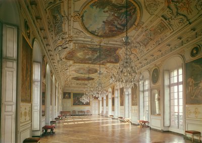 Vue de la galerie connue sous le nom de La Belle Inutile, conçue par Robert de Cotte vers 1700 - French School