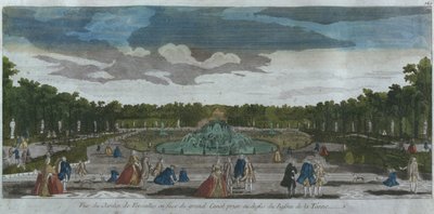 Vue du jardin devant le Grand Canal vu de la fontaine de Latone, Versailles, France - French School