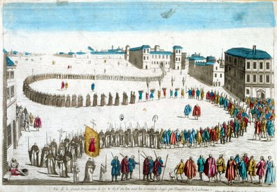 Vue de la grande procession de l