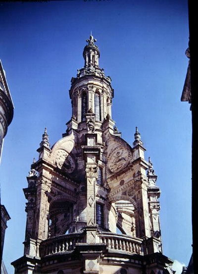 Vue de la lanterne du grand escalier, construite en 1519-26 - French School