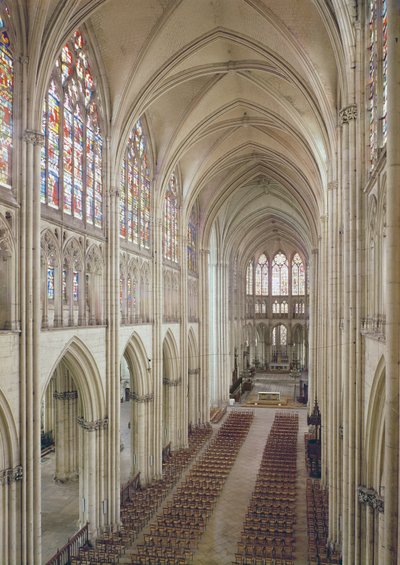 Vue de la nef et du chœur, construits entre 1314 et le XVe siècle - French School
