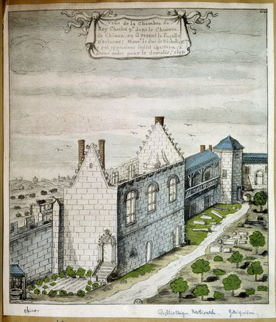 Vue de la chambre du roi Charles VII dans le château de Chinon, où il a reçu la Pucelle d