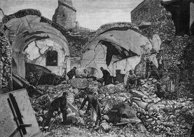 Vue des ruines de l