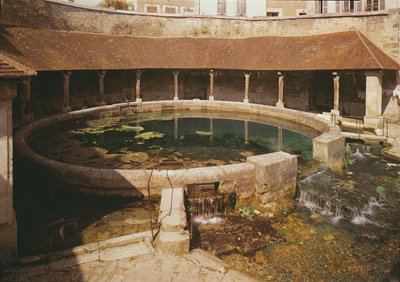 Vue du lavoir construit autour de la Fosse Dionne - French School