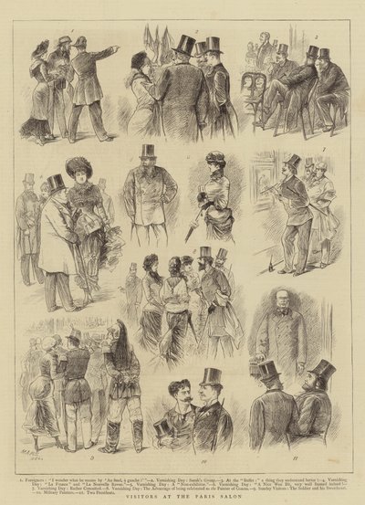 Visiteurs au Salon de Paris - French School