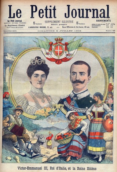 Vittorio Emanuele III di Savoia et Elena di Savoia - Roi Victor Emmanuel III et Reine Elena d
