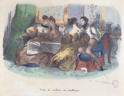 Voilà, la meilleure des républiques, Caricature de la Révolution de 1848 - French School