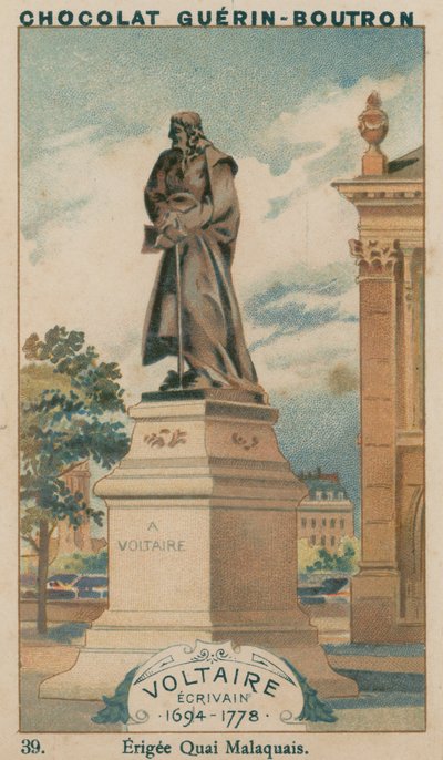 Voltaire, Écrivain, 1694-1778, Érigée Quai Malaquais - French School