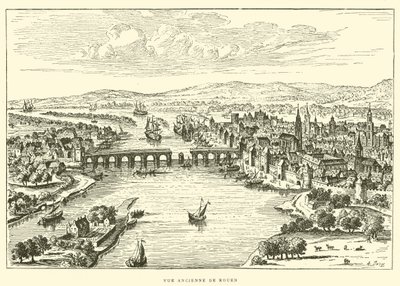 Vue Ancienne de Rouen - French School