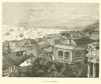 Vue de Hong Kong (gravure) - French School