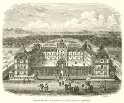 Vue de château de Richelieu en Poitou, bâti par Lemercier - French School