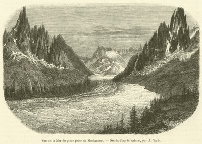 Vue de la Mer de Glace prise du Montanvert - French School