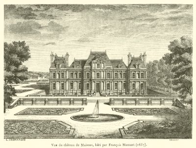 Vue du château de Maisons, bâti par François Mansart - French School